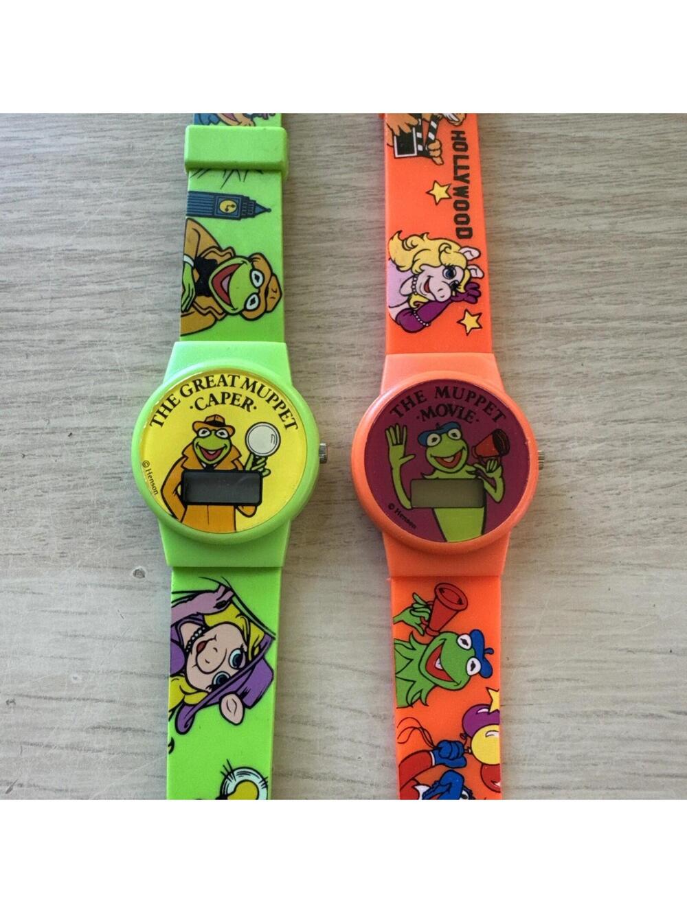 Lot Of 2 Vintage Y2K Muppet Caper & Movie 2 Digital Watches Promo